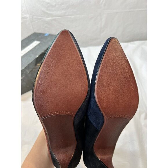 Madeline Stuart Janice pump suede patchwork multicolor black size 7 new - Picture 6 of 16